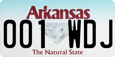 AR license plate 001WDJ