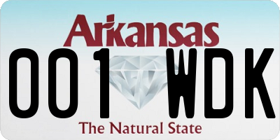 AR license plate 001WDK