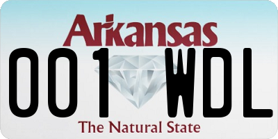 AR license plate 001WDL