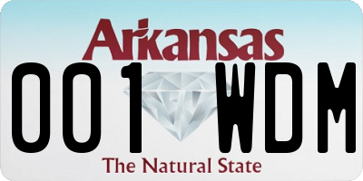 AR license plate 001WDM