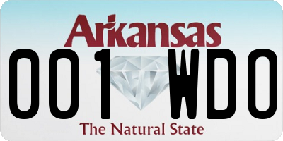 AR license plate 001WDO