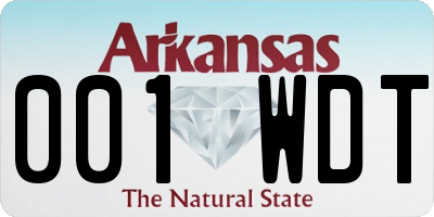 AR license plate 001WDT
