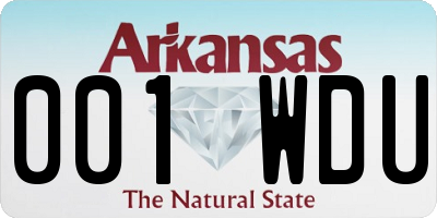 AR license plate 001WDU