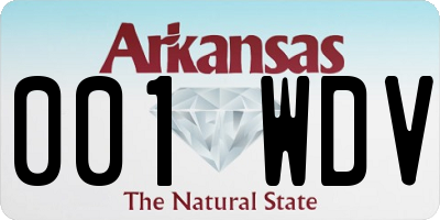 AR license plate 001WDV