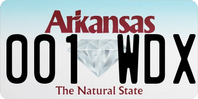 AR license plate 001WDX