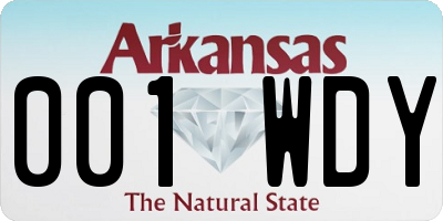 AR license plate 001WDY