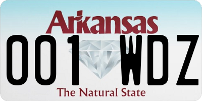 AR license plate 001WDZ