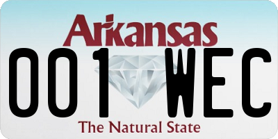 AR license plate 001WEC