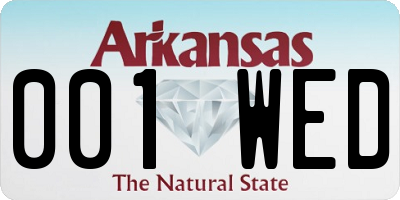 AR license plate 001WED
