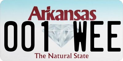AR license plate 001WEE