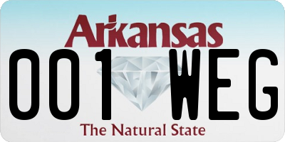 AR license plate 001WEG