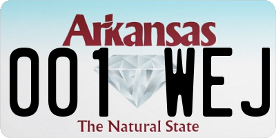 AR license plate 001WEJ
