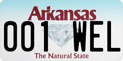 AR license plate 001WEL