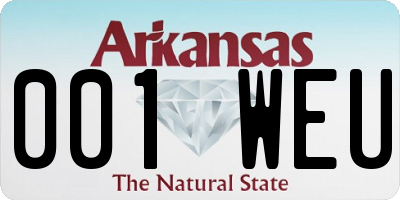 AR license plate 001WEU