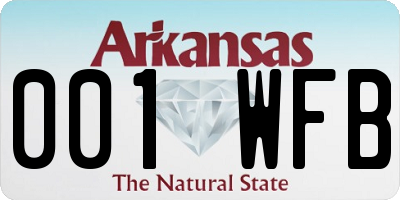 AR license plate 001WFB