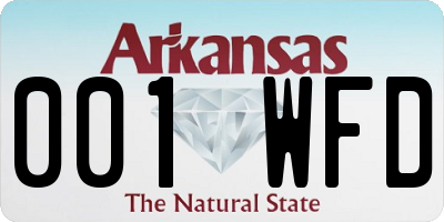 AR license plate 001WFD