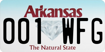 AR license plate 001WFG