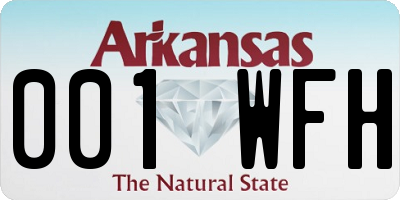 AR license plate 001WFH