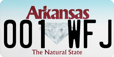 AR license plate 001WFJ