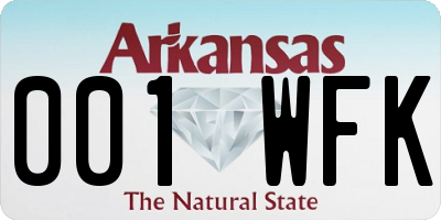 AR license plate 001WFK
