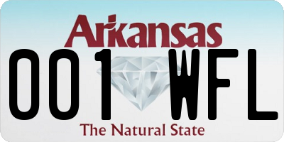 AR license plate 001WFL