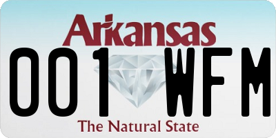 AR license plate 001WFM