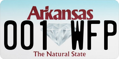 AR license plate 001WFP