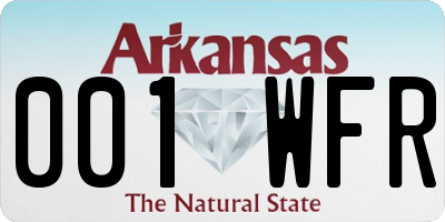 AR license plate 001WFR
