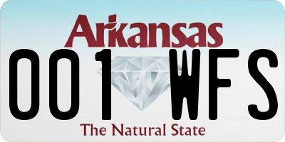 AR license plate 001WFS
