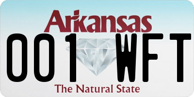 AR license plate 001WFT