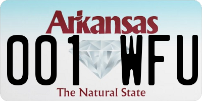 AR license plate 001WFU