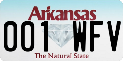 AR license plate 001WFV