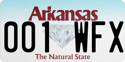 AR license plate 001WFX