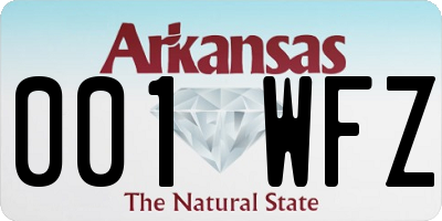 AR license plate 001WFZ