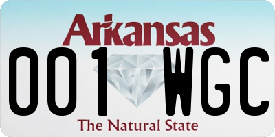 AR license plate 001WGC