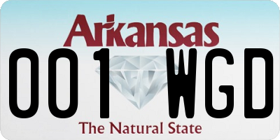 AR license plate 001WGD