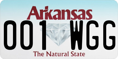 AR license plate 001WGG