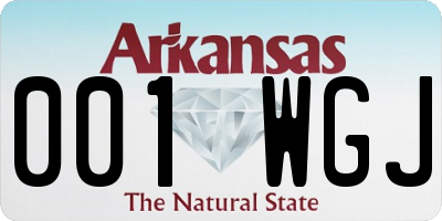 AR license plate 001WGJ