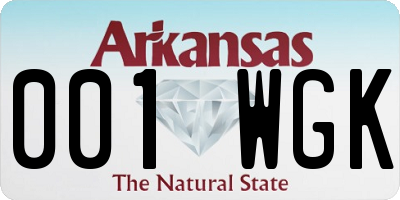 AR license plate 001WGK