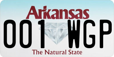 AR license plate 001WGP
