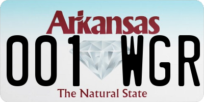 AR license plate 001WGR