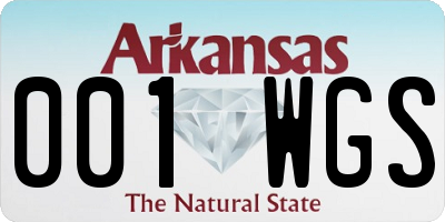 AR license plate 001WGS