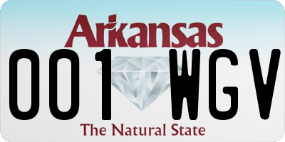 AR license plate 001WGV