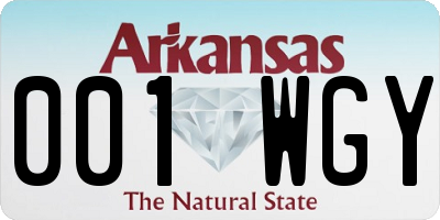 AR license plate 001WGY