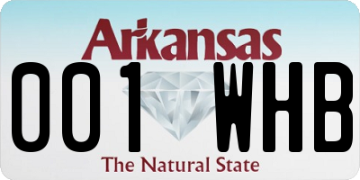AR license plate 001WHB