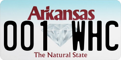 AR license plate 001WHC