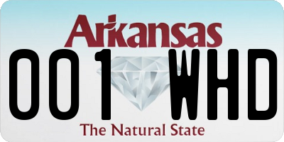 AR license plate 001WHD