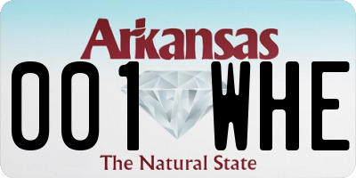 AR license plate 001WHE