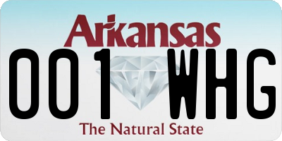 AR license plate 001WHG
