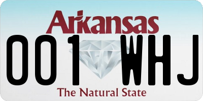 AR license plate 001WHJ